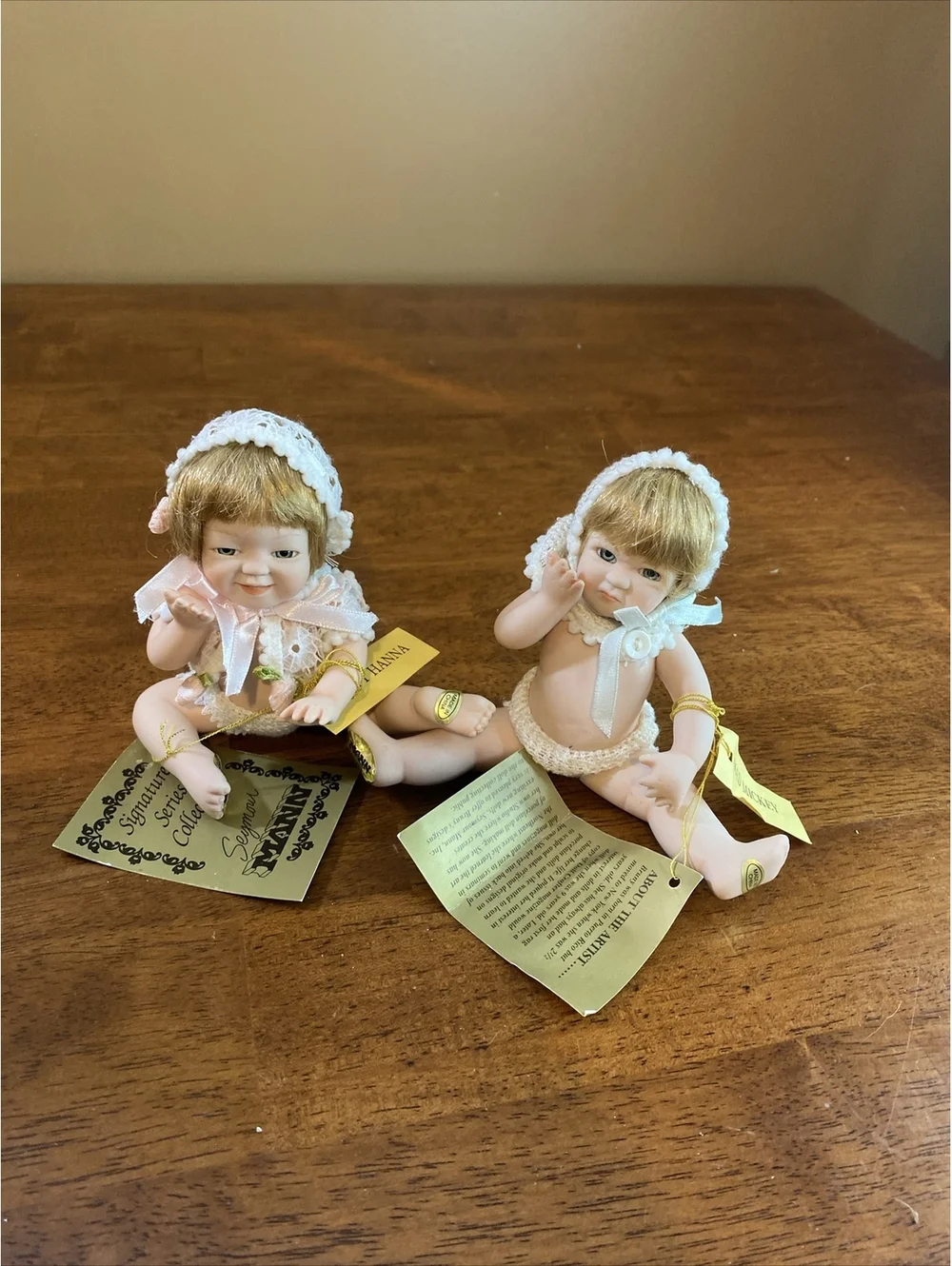 Seymour Mann Connoisseur Collection 2 X 6” Twin Porcelain Doll Boy & Girl Boxed